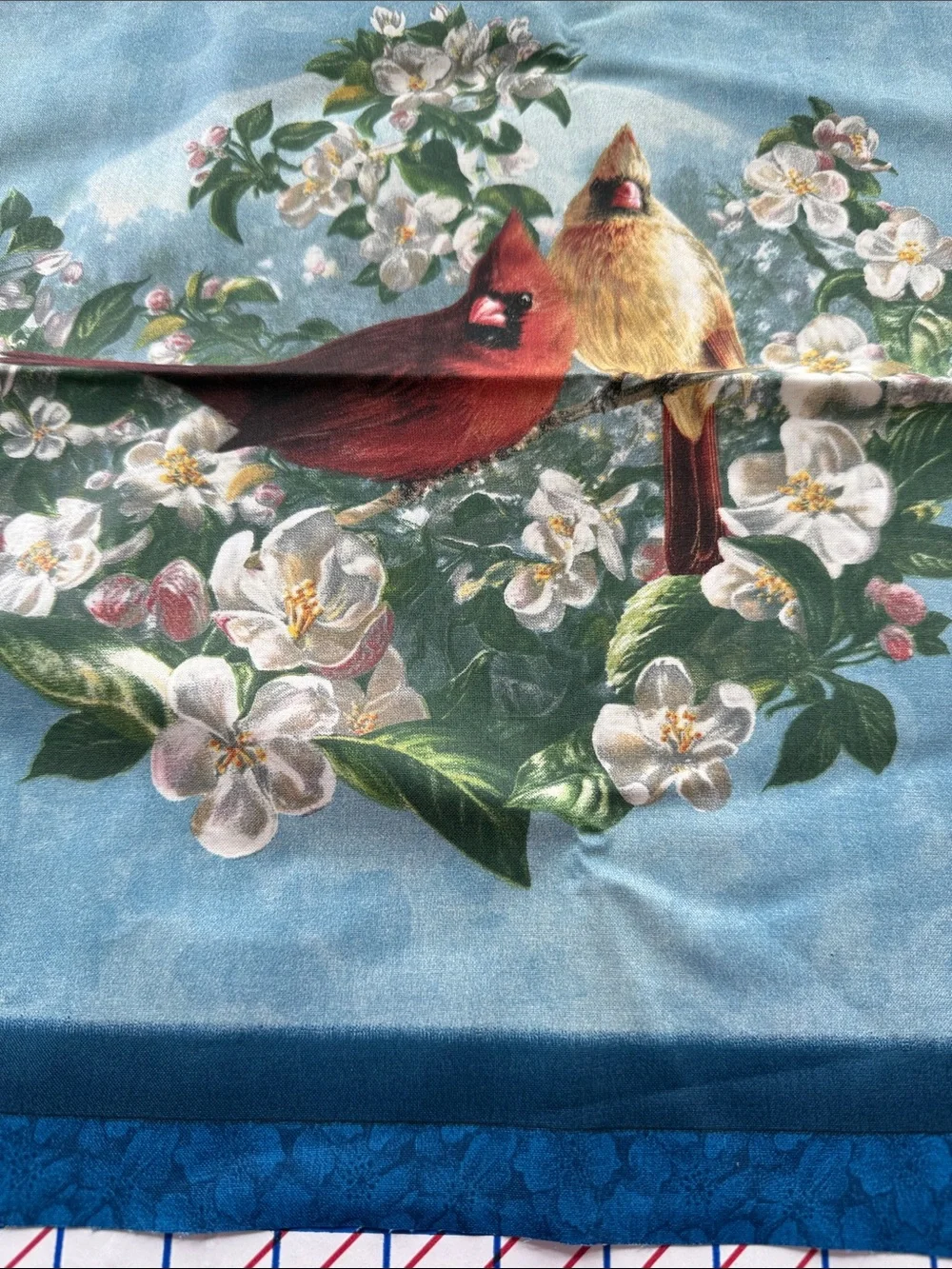 VIP Cranston Bird Panel Fabric Hoffman Cardinals Bluebirds Chickadees Goldfinche